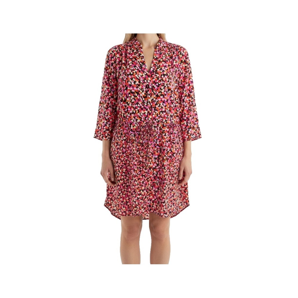 Diane von Furstenberg Freya 100% Silk Shirt Dress Womens 6 Abstract Tie Waist